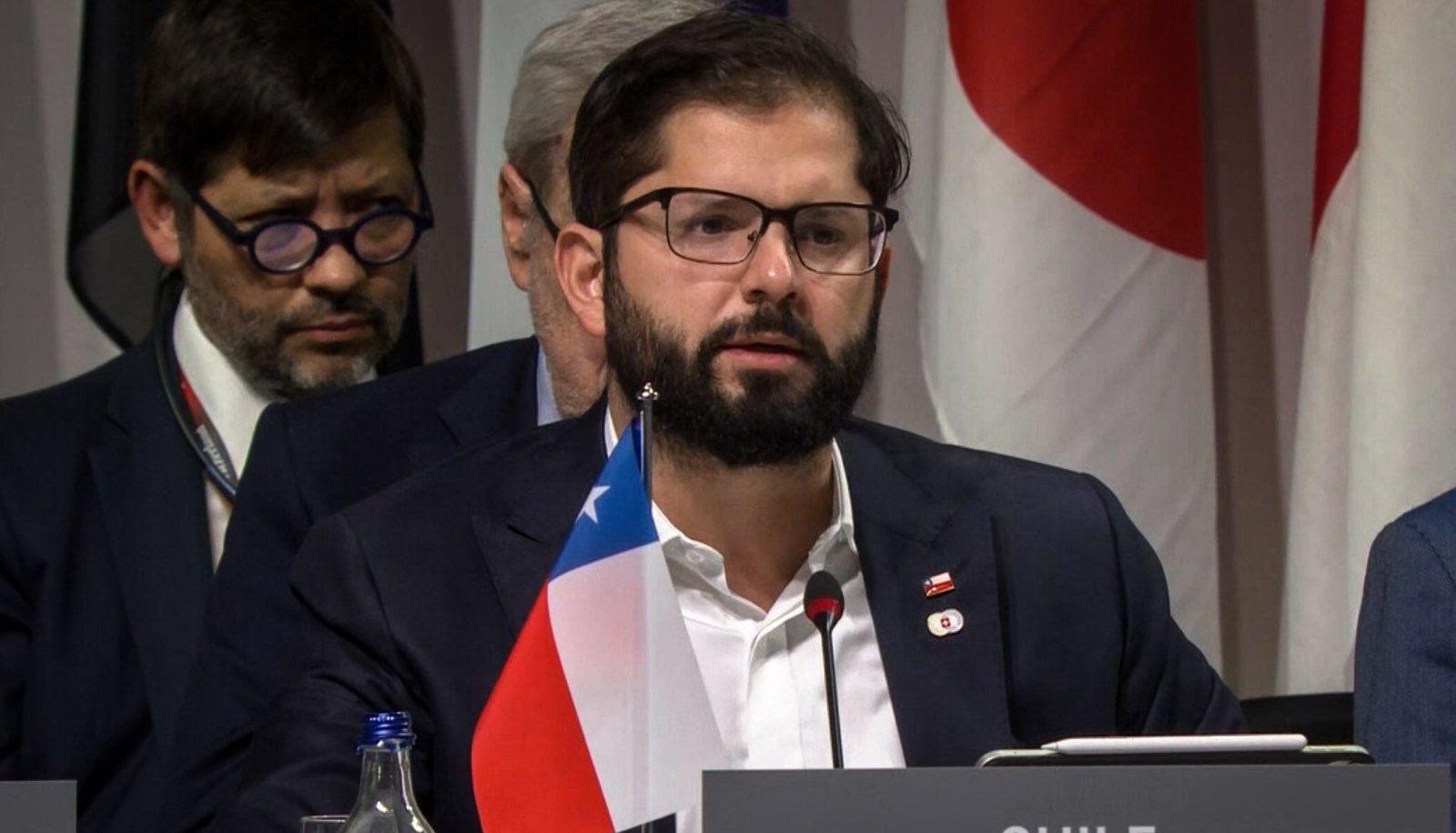 El presidente de Chile, Gabriel Boric.