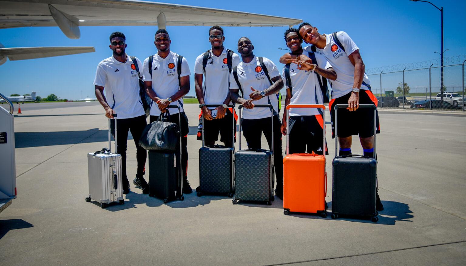 Los jugadores colombianos en Miami.