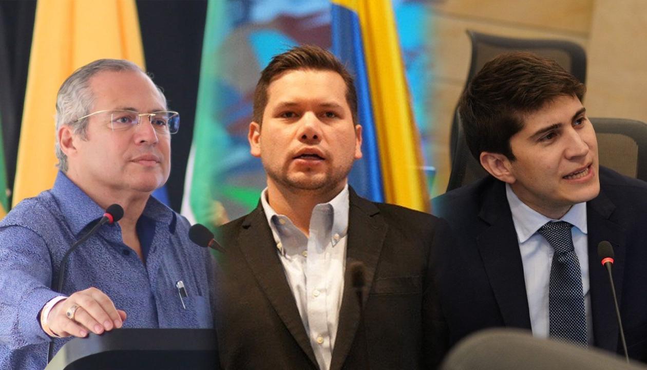 Iván Name, Andrés Calle y Wadith Manzur.