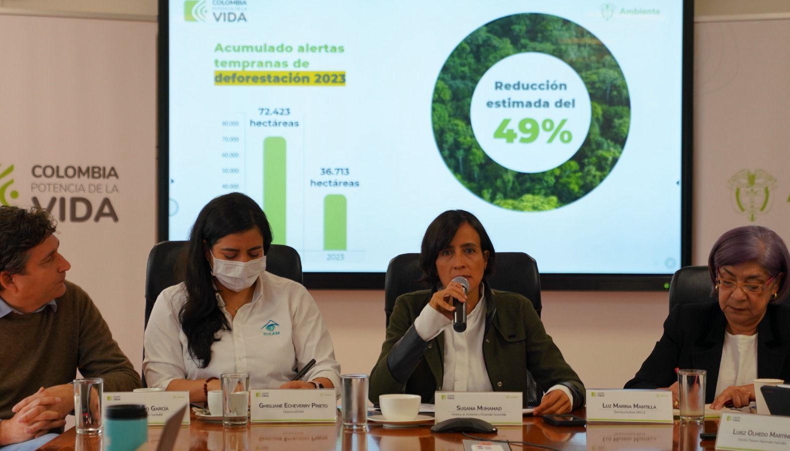 La ministra de ambiente Susana Muhamad, hizo un llamado para que la naturaleza no este en medio del conflicto.