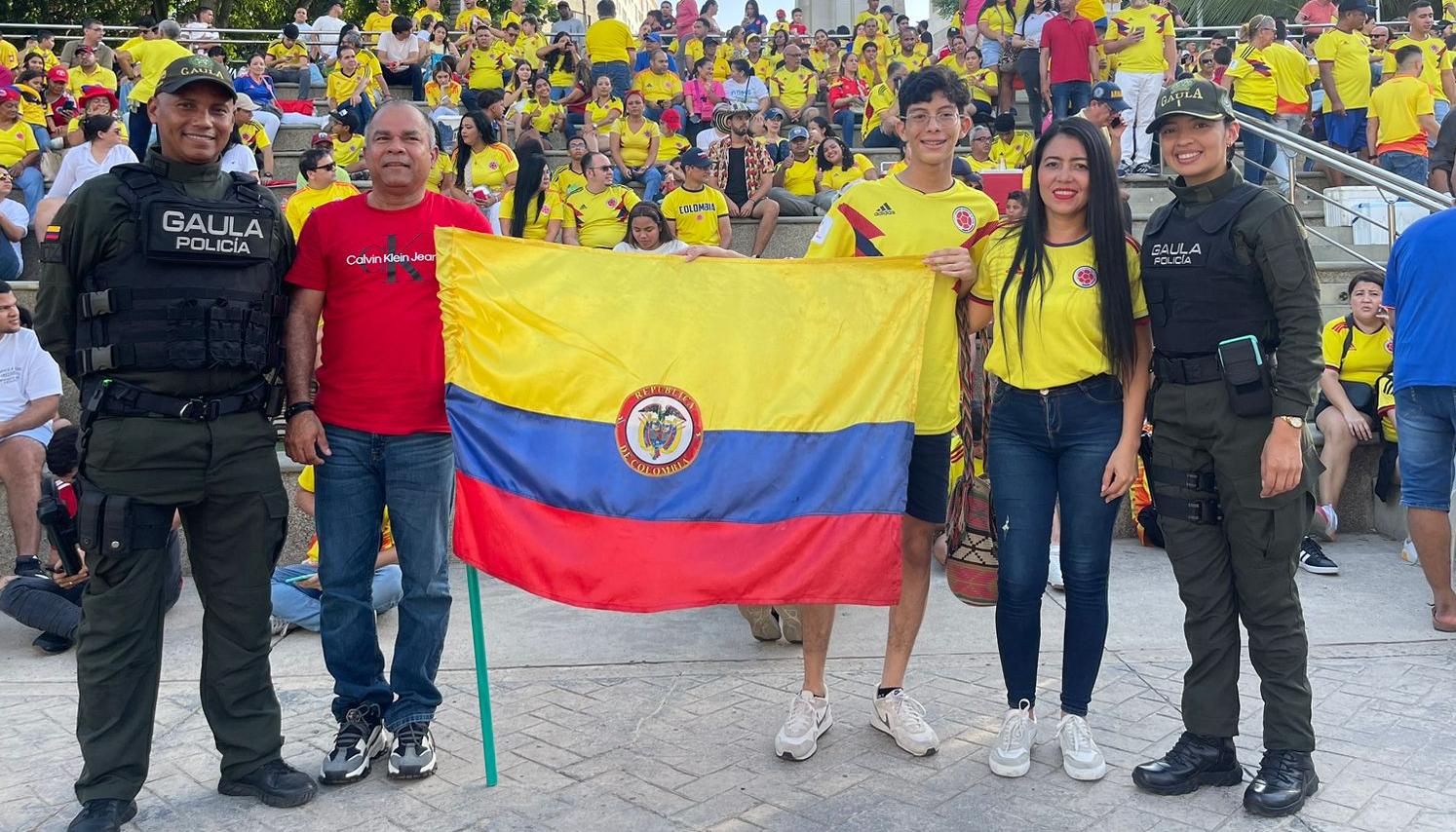 Dispositivo de seguridad en el Parque Sagrado Corazón 