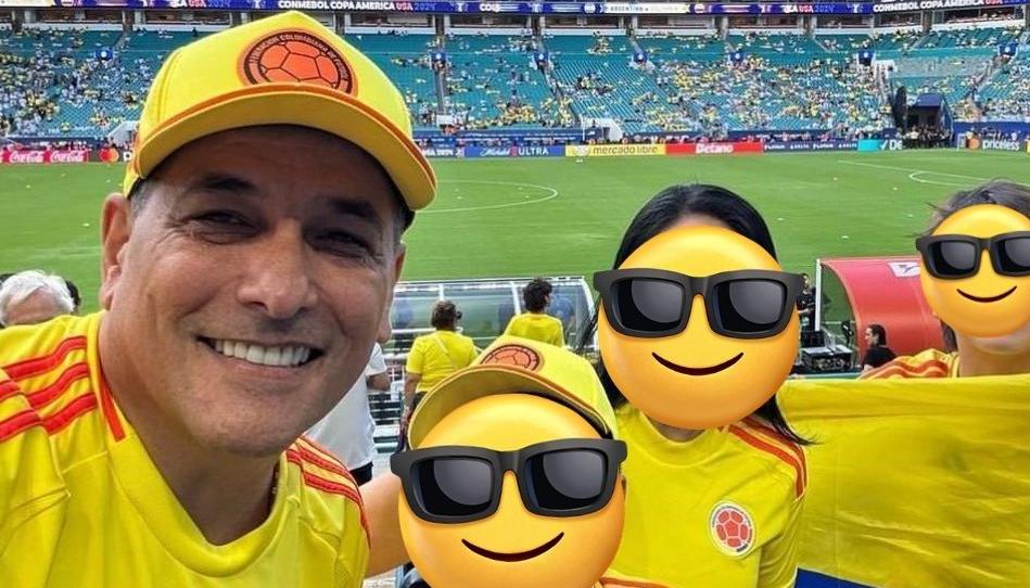 El alcalde de Cartagena colocó en sus redes una foto con su familia en el estadio donde se disputó la final. 
