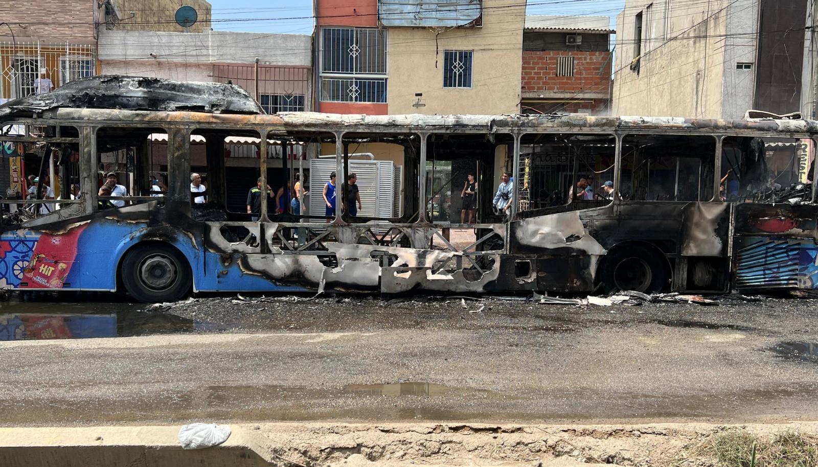 Incendio de bus en la Circunvalar