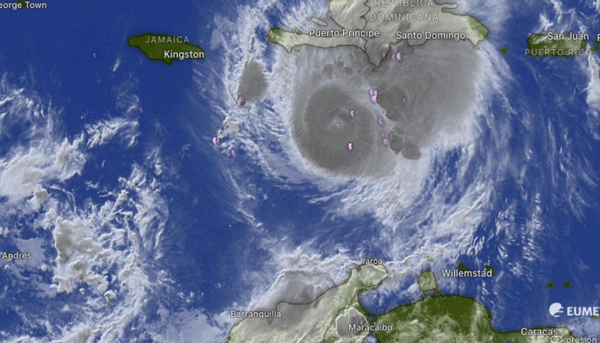 Lugar donde se encuentra el huracán Beryl. 