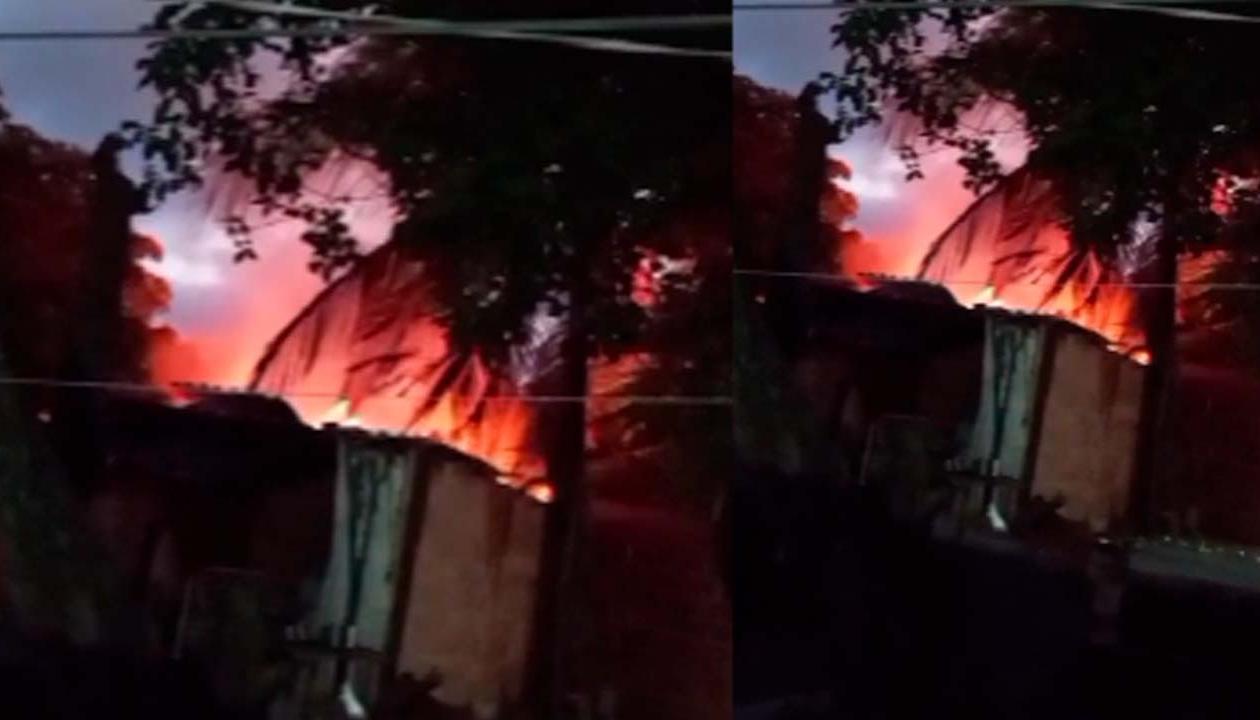 Momento en que ocurrió el incendio. 