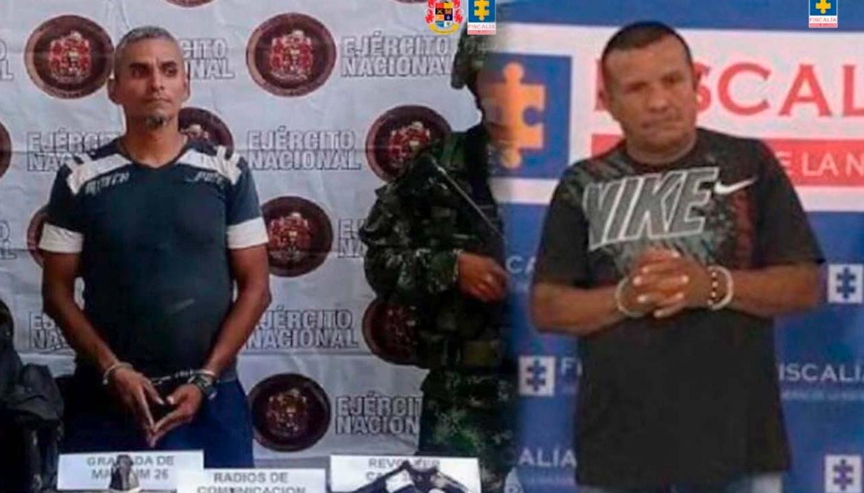 Jesús Alfredo Meneses, alias 'El Mudo', y Nicolás Gabriel Pantoja López, alias 'Caremalo'.