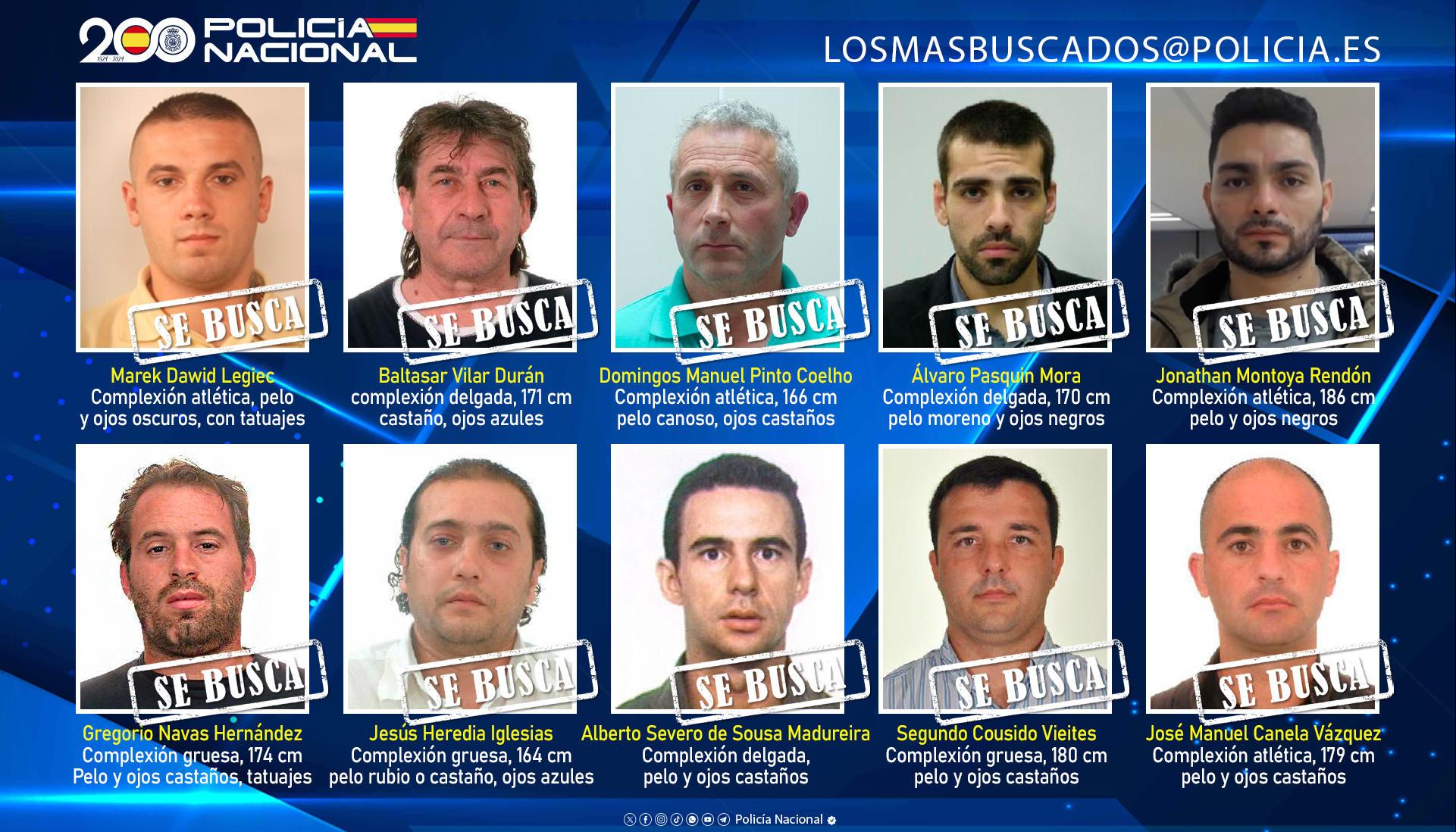 Jonathan Montoya Rendón en el cartel de los más buscados en España.