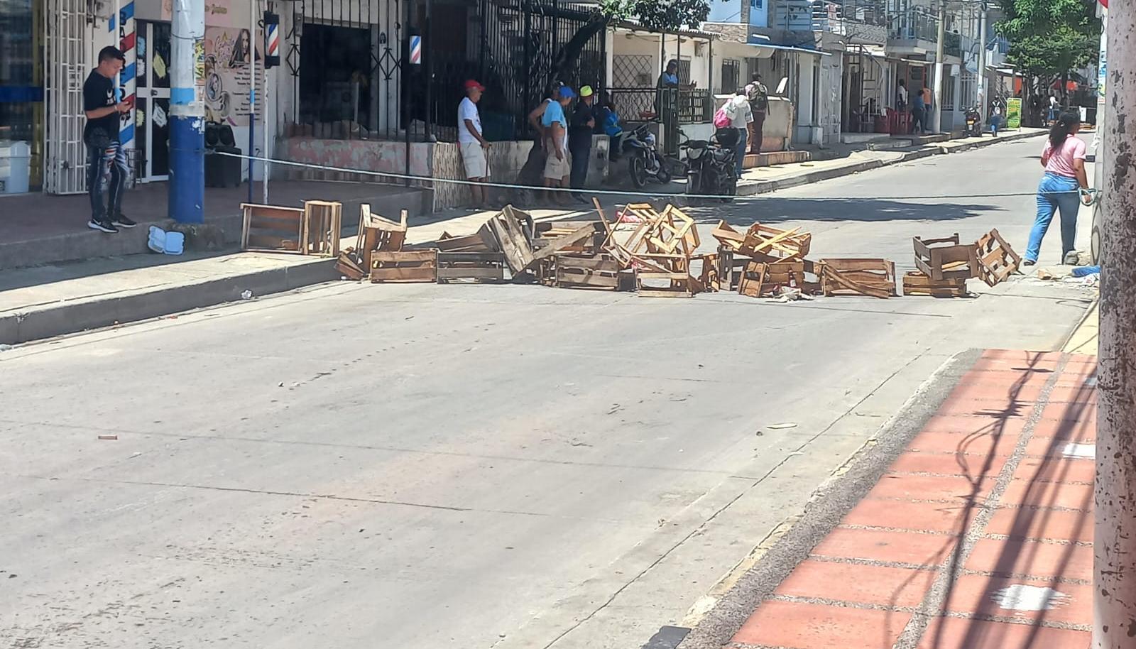El bloqueo en la vía.