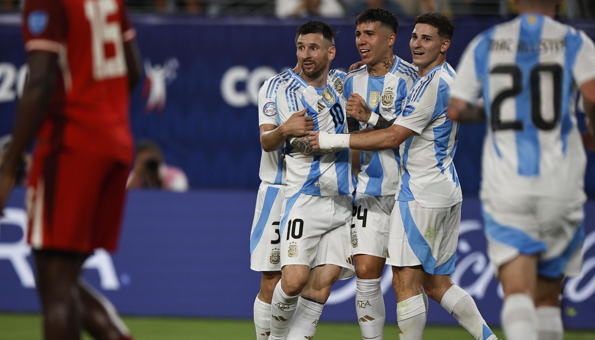 Lionel Messi marcó su primer gol ante Canadá, en Copa América. 