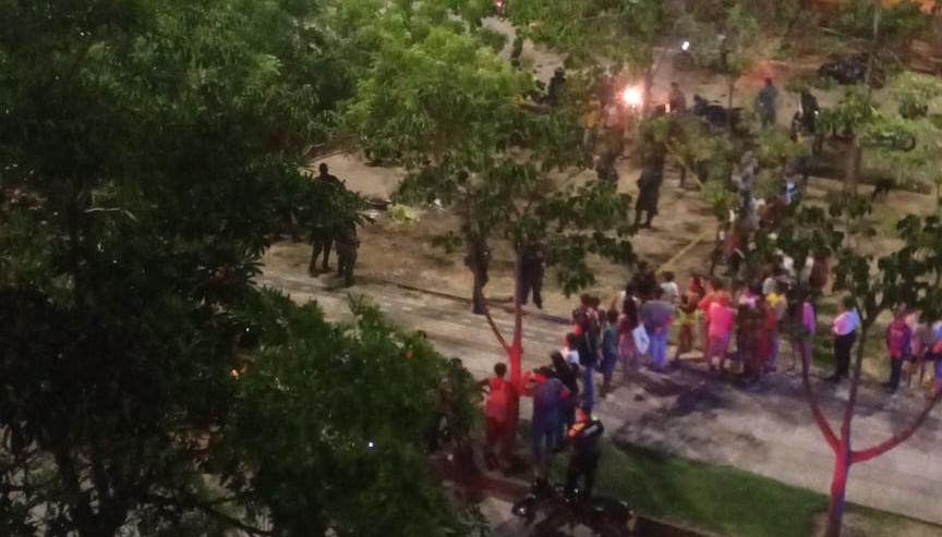 Lugar del bulevar de Las Gardenias donde se cometió el crimen. 