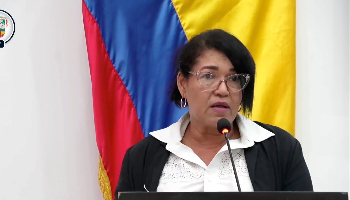 María Correa durante su participación en la sesión informal de la Asamblea del Atlántico.