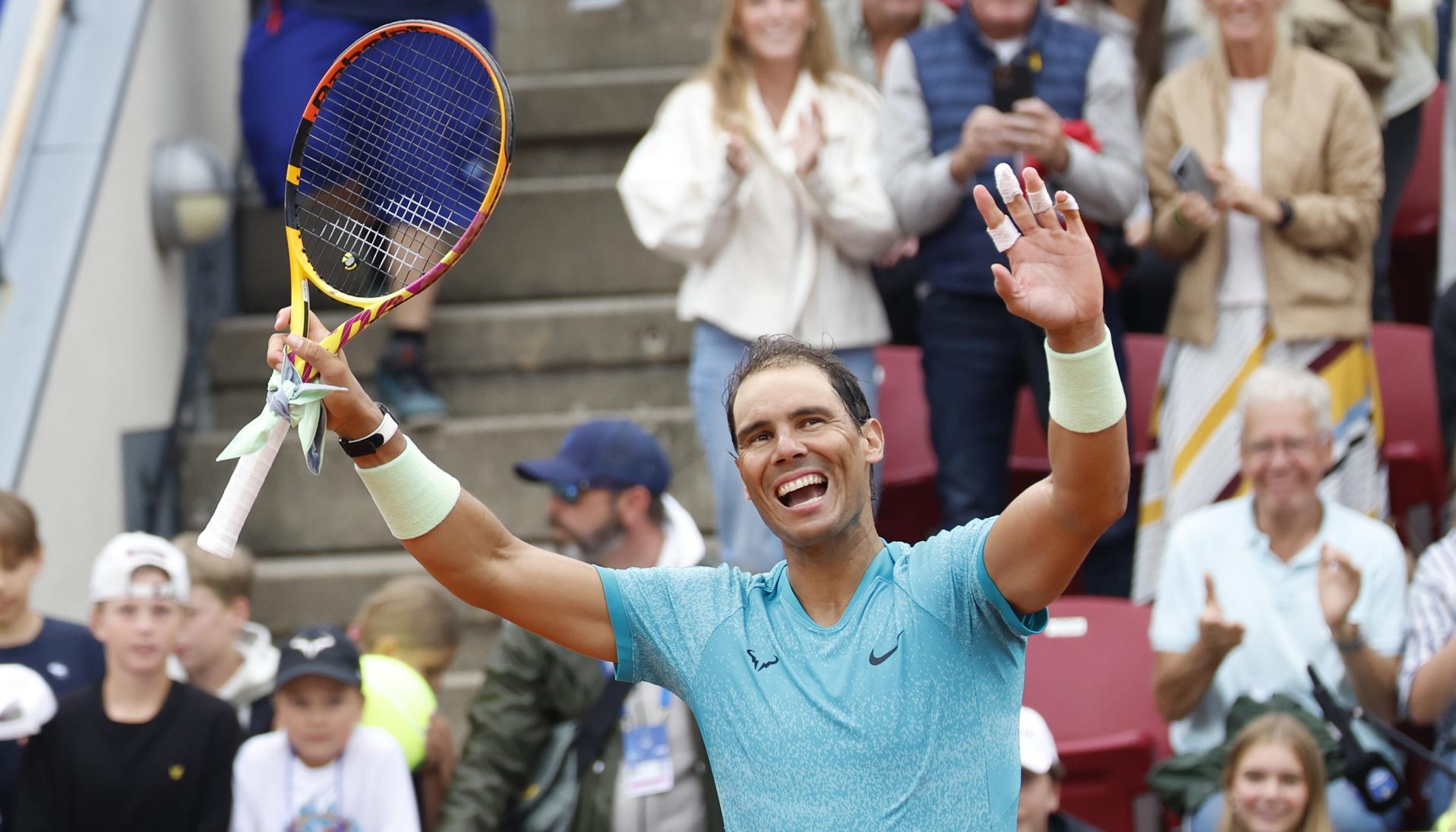 Nadal en el torneo de Suecia.