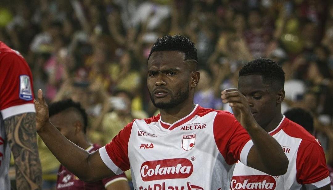 Elvis Perlaza, jugador de Santa Fe.