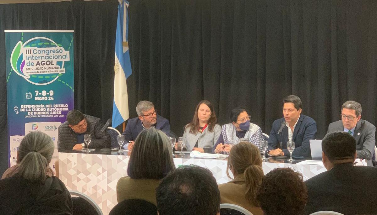 Personero de Barranquilla, Miguel Alzate, en el encuentro realizado en Buenos Aires. 