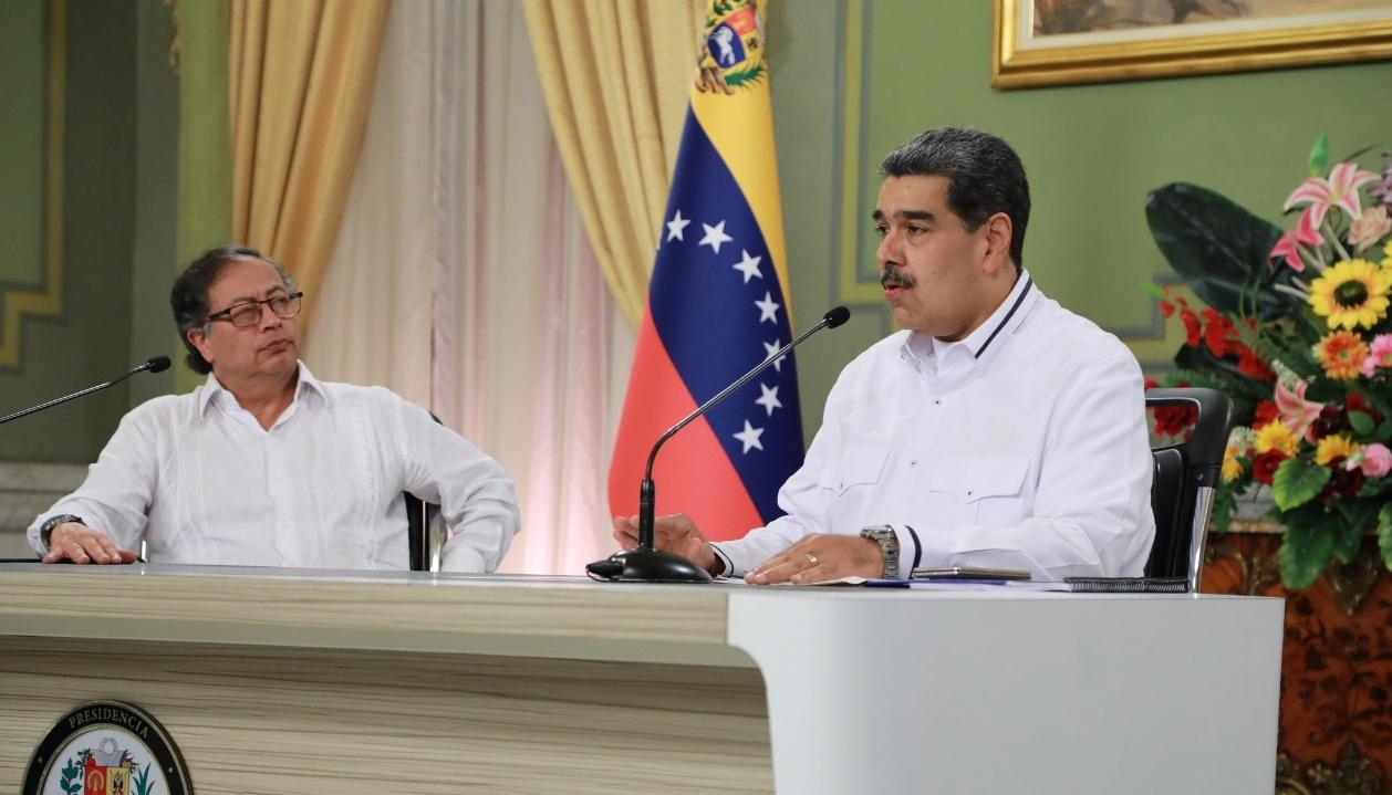 Gustavo Petro y Nicolás Maduro.