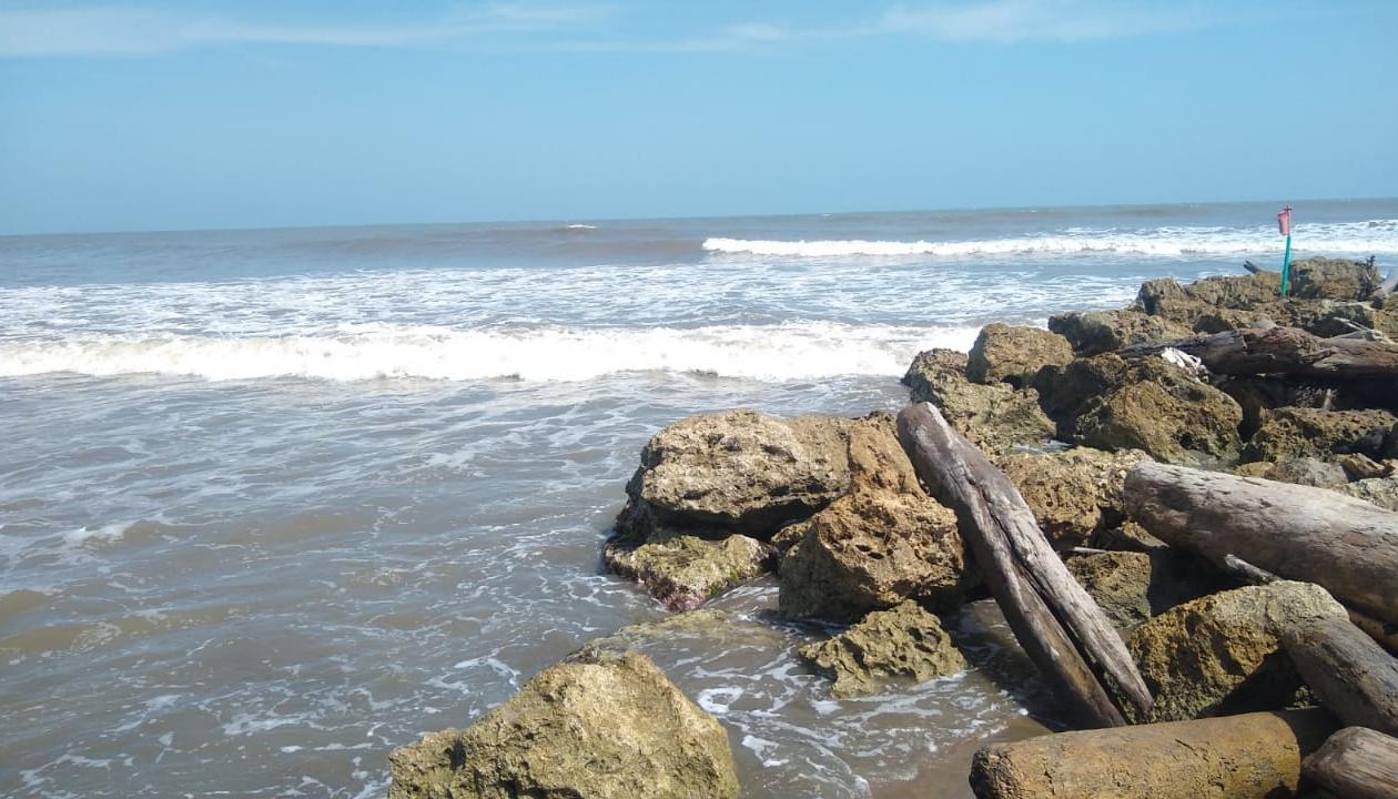 Aspecto de una de las playas de Puerto Colombia. 