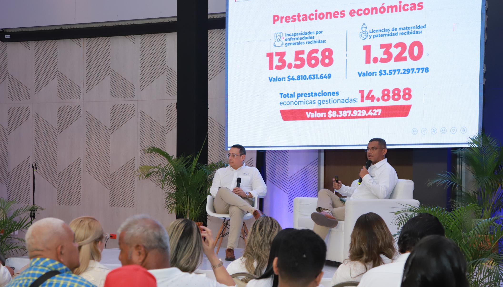 Roberto Solano durante la rendición de cuentas 