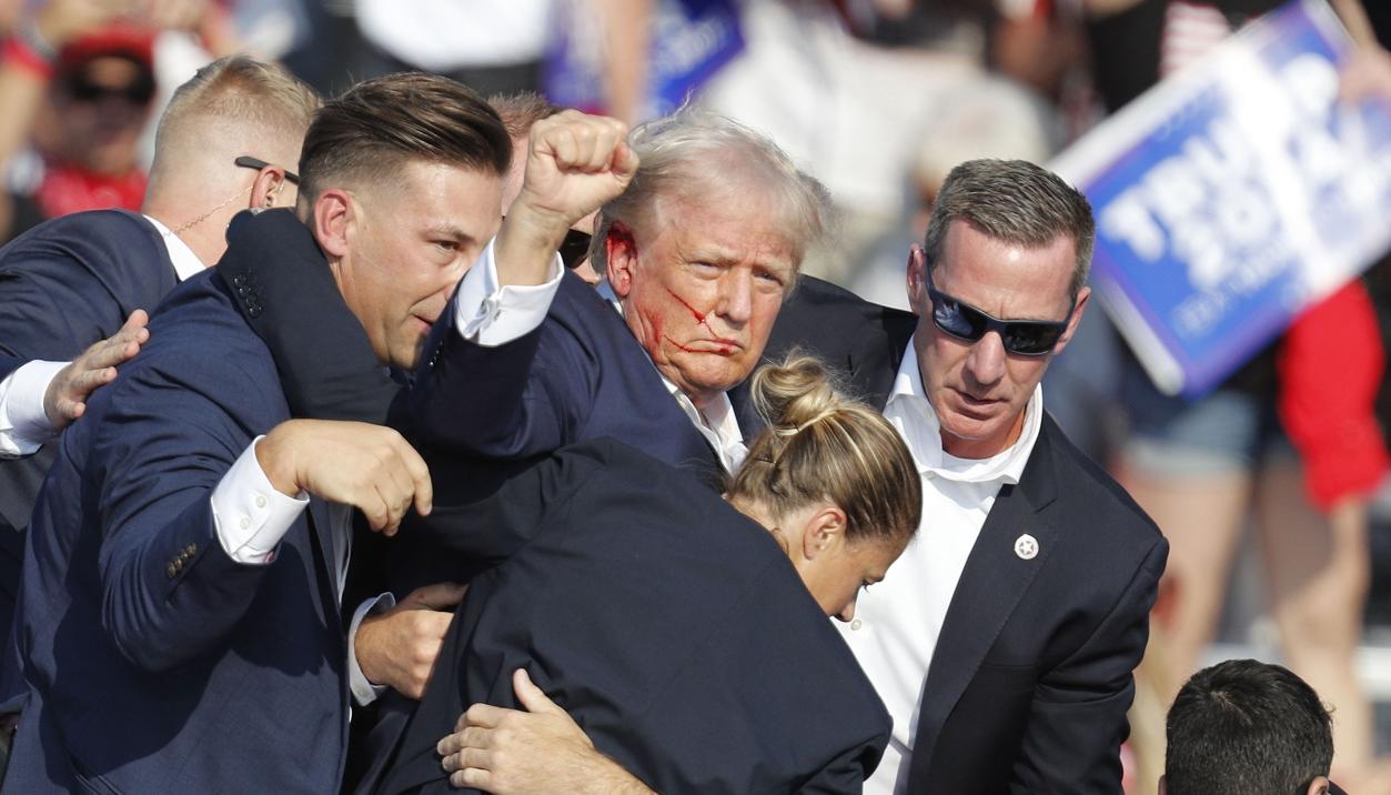 Donald Trump tras el ataque.
