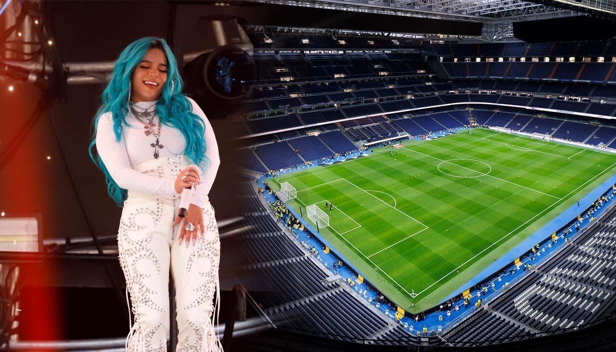 Karol G, primera artista colombiana en cantar en el Bernabéu.