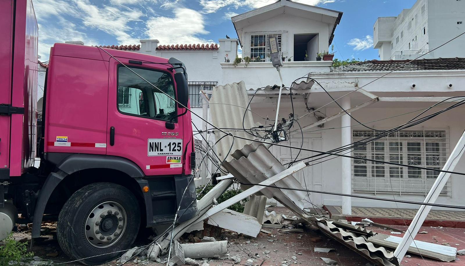 Accidente en el barrio El Recreo. 