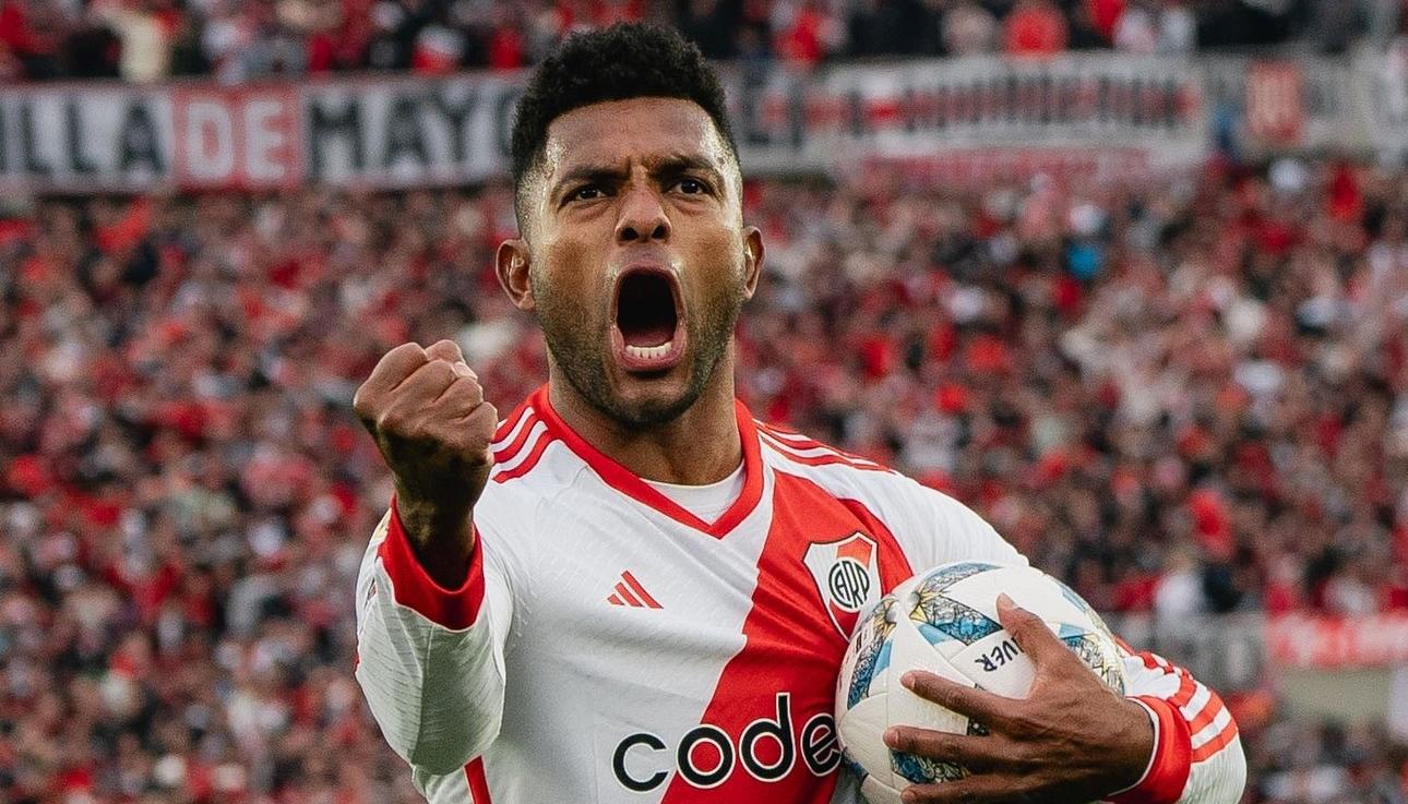 Miguel Borja llegó a 24 goles con River Plate en el presente año.