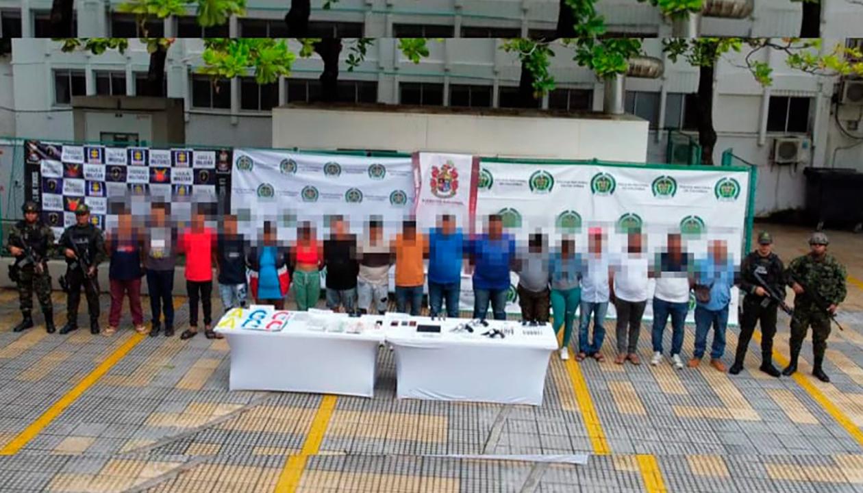 Entre las capturados se destacan la de alias ‘César’ y alias 'Deivi'.