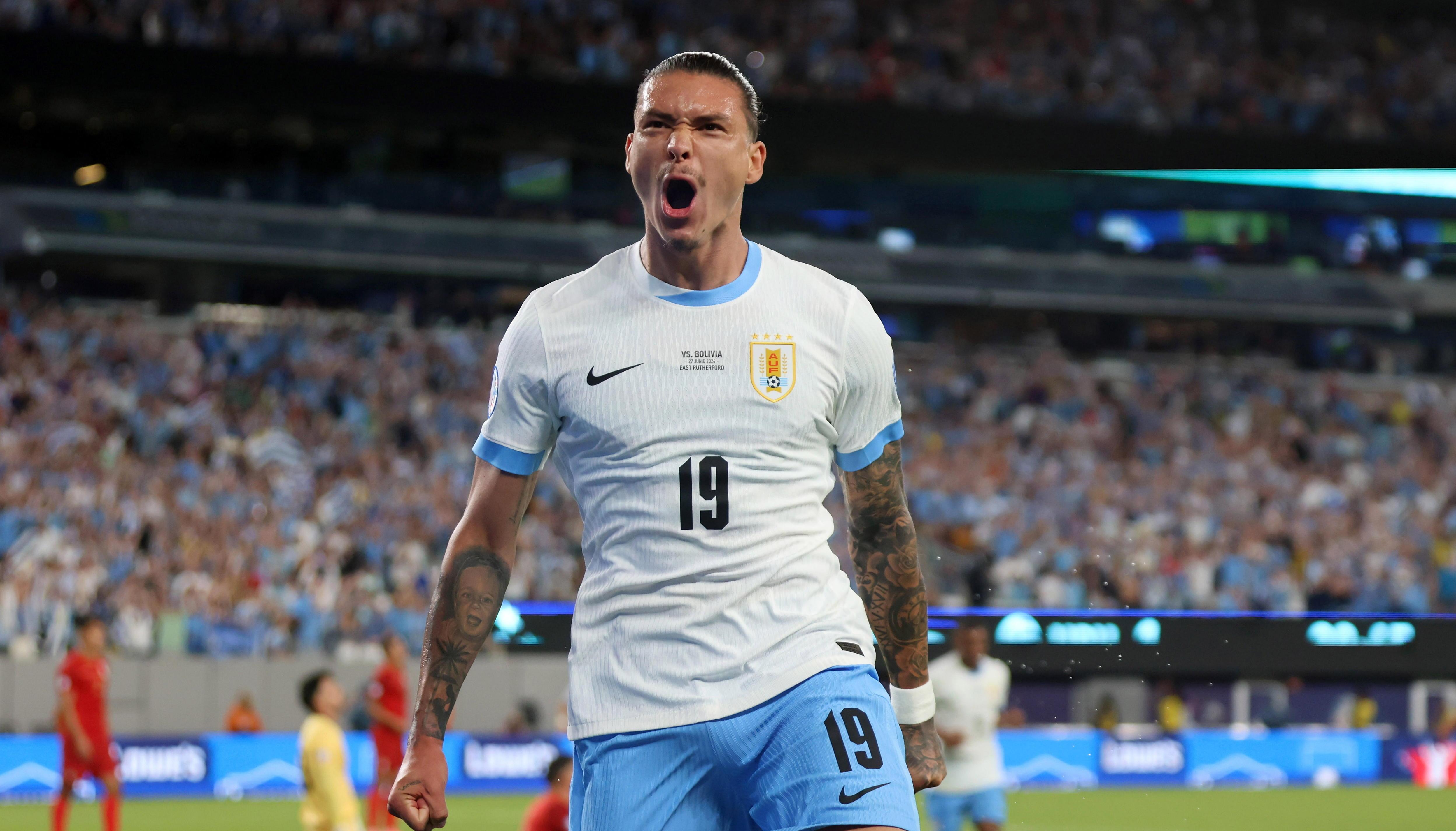 Darwin Núñez, delantero de la selección uruguaya. 