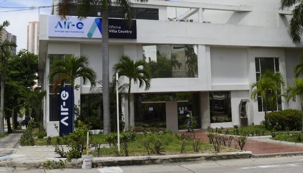 Fachada de la empresa Air-e en Barranquilla.