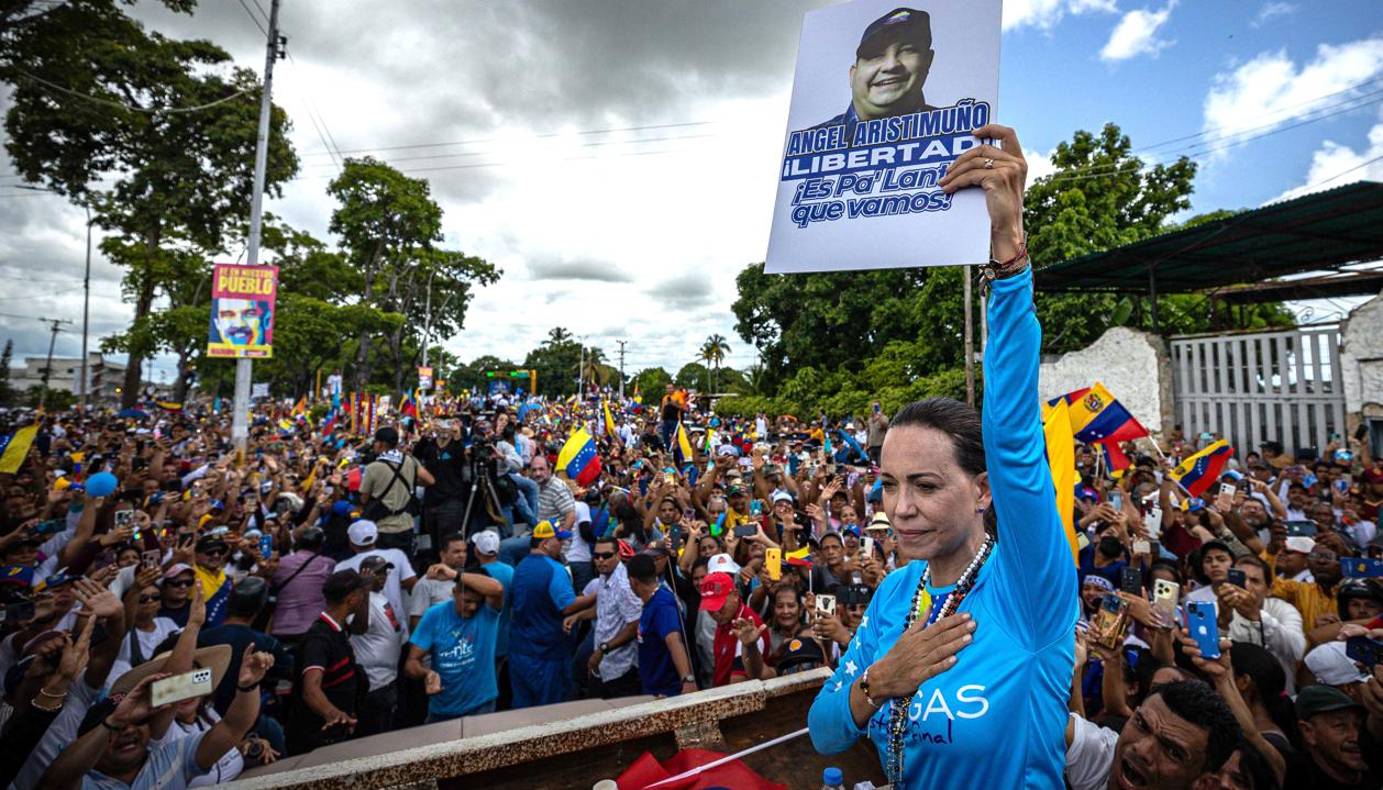 María Corina Machado, líder opositora de Venezuela.