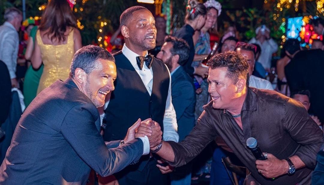 Antonio Banderas, Will Smith y Carlos Vives. 