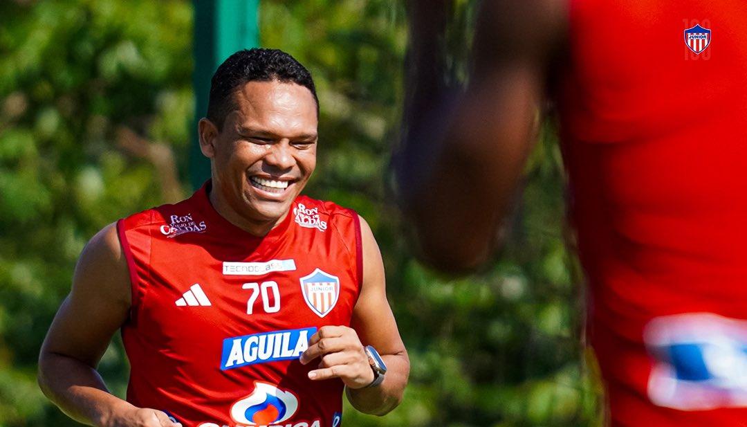 Carlos Bacca durante el último entrenamiento.