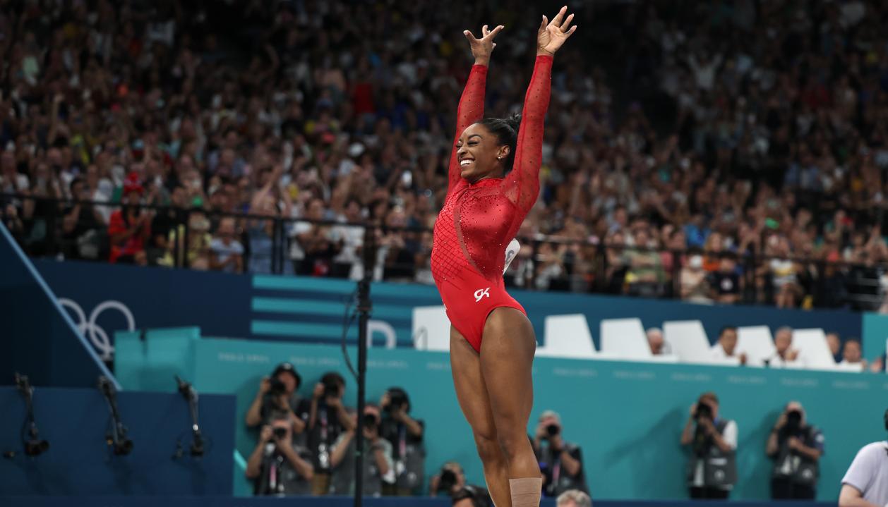 La gimnasta Simone Biles.