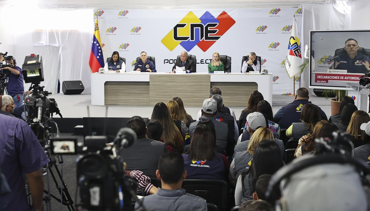 Integrantes del Consejo Nacional Electoral (CNE) de Venezuela.