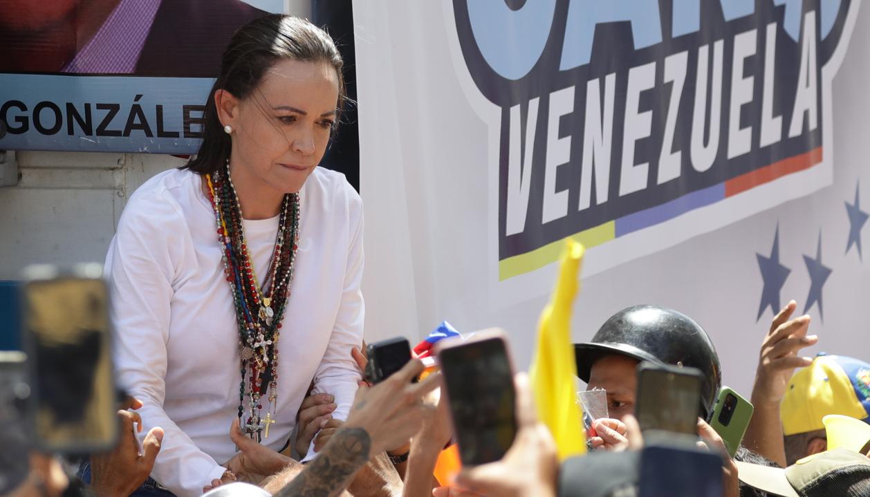 La líder antichavista María Corina Machado.