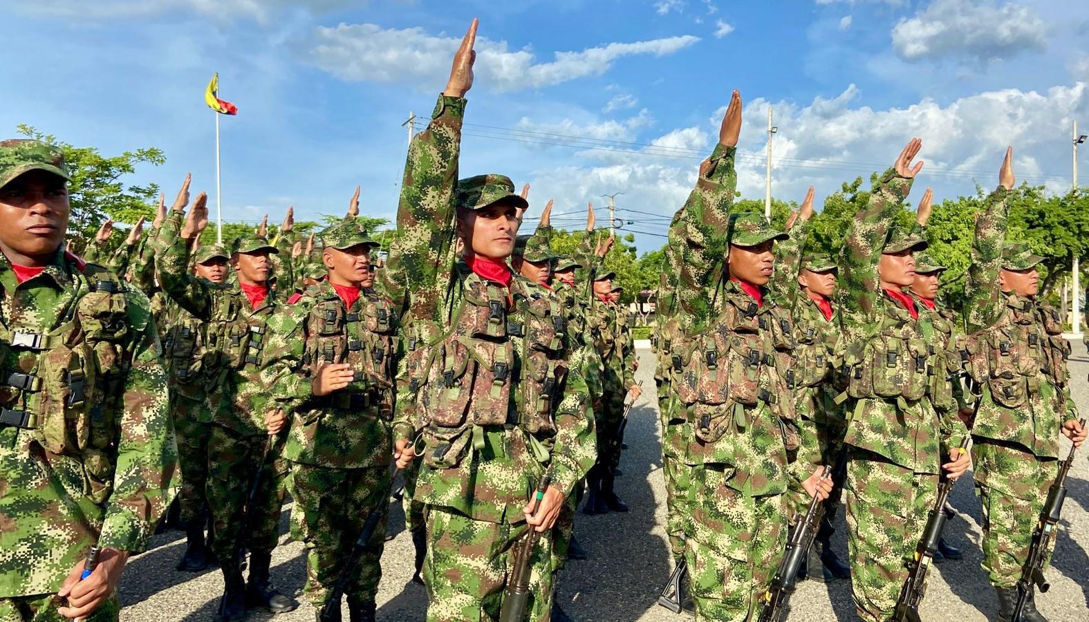 Soldados del Ejército Nacional. 