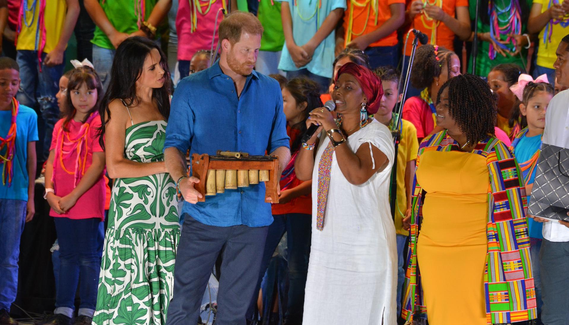 Visita de los  Duques de Sussex a Colombia al Festival Petronio Álvarez.