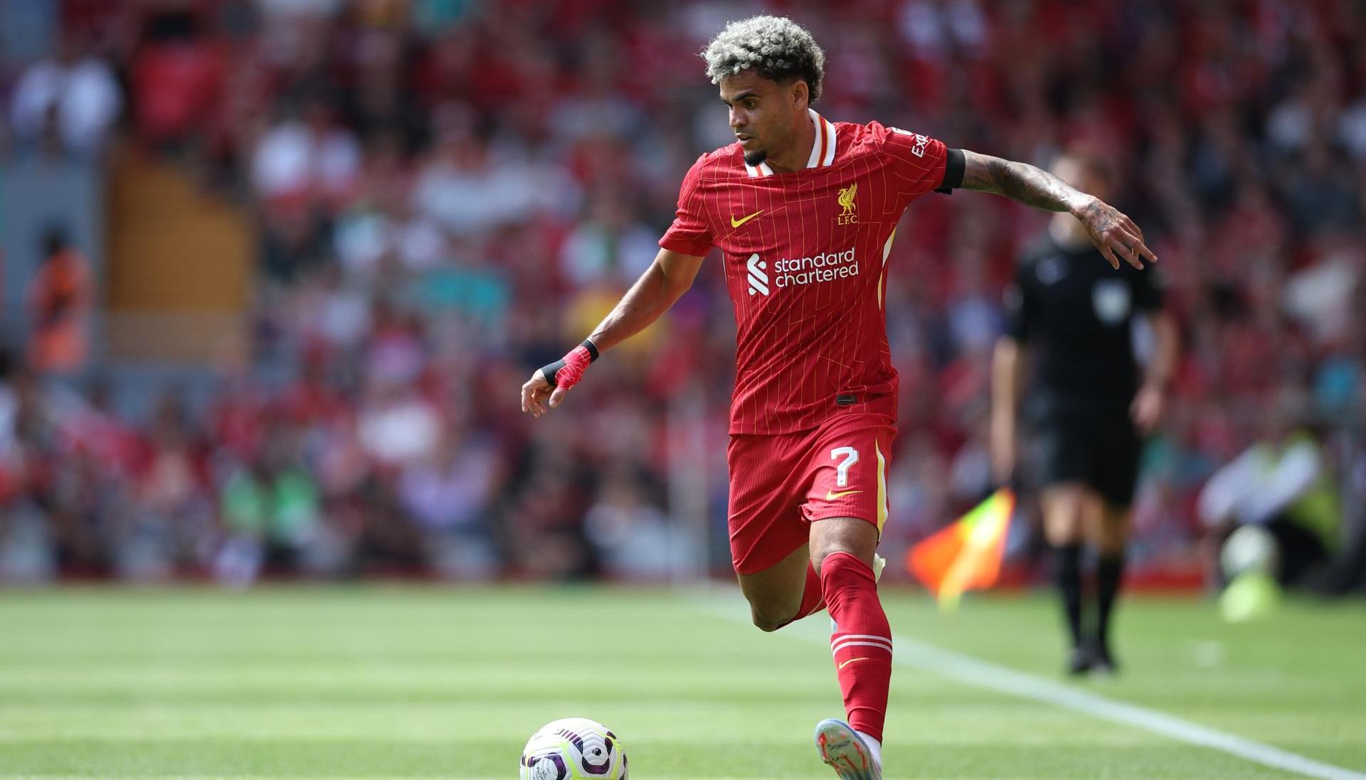 Luis Díaz en el amistoso del pasado domingo ante Sevilla.