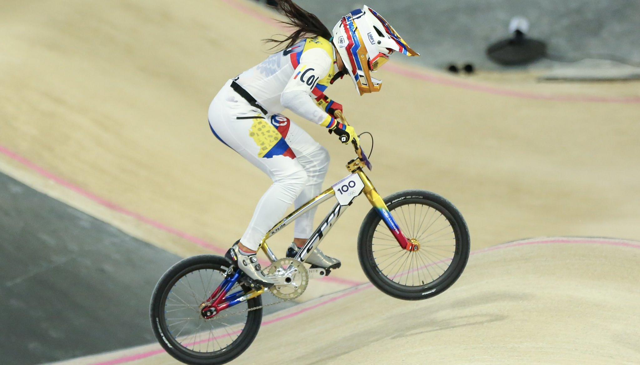 Mariana Pajón no logró la clasificación a la final del BMX femenino.