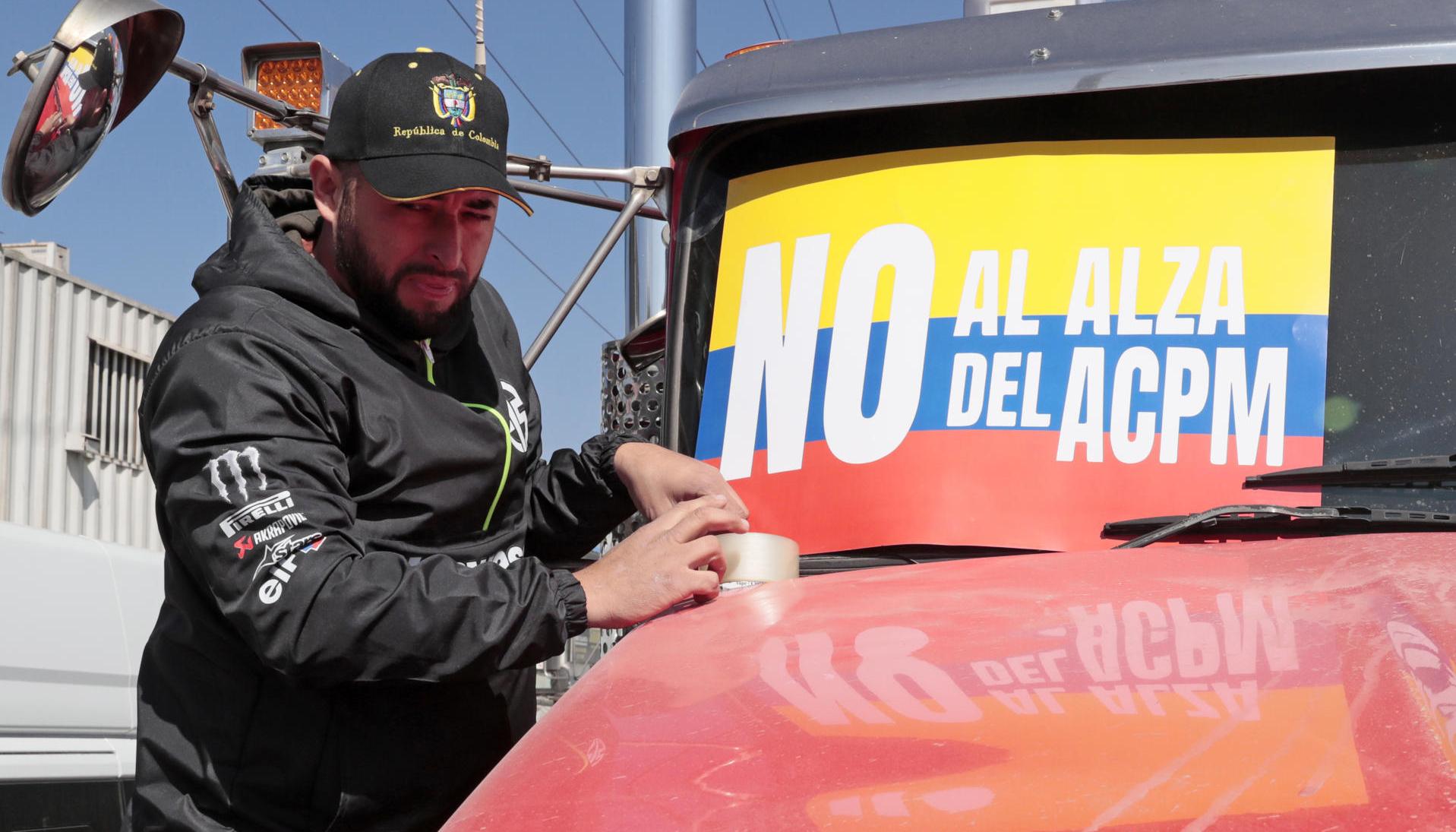 Los camioneros realizaron protestas en varias zonas del país. 