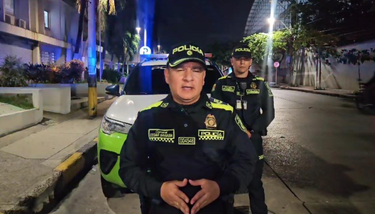 Coronel César Sarabia, subcomandante de la Policía Metropolitana de Barranquilla. 