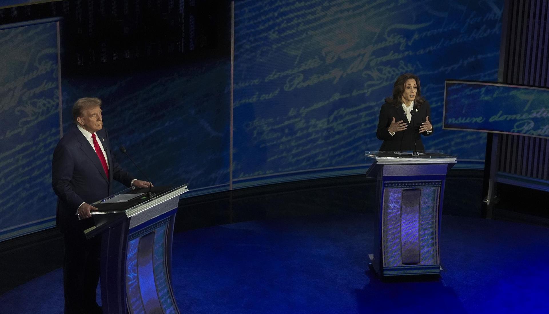 Debate entre Donald Trump y Kamala Harris. 