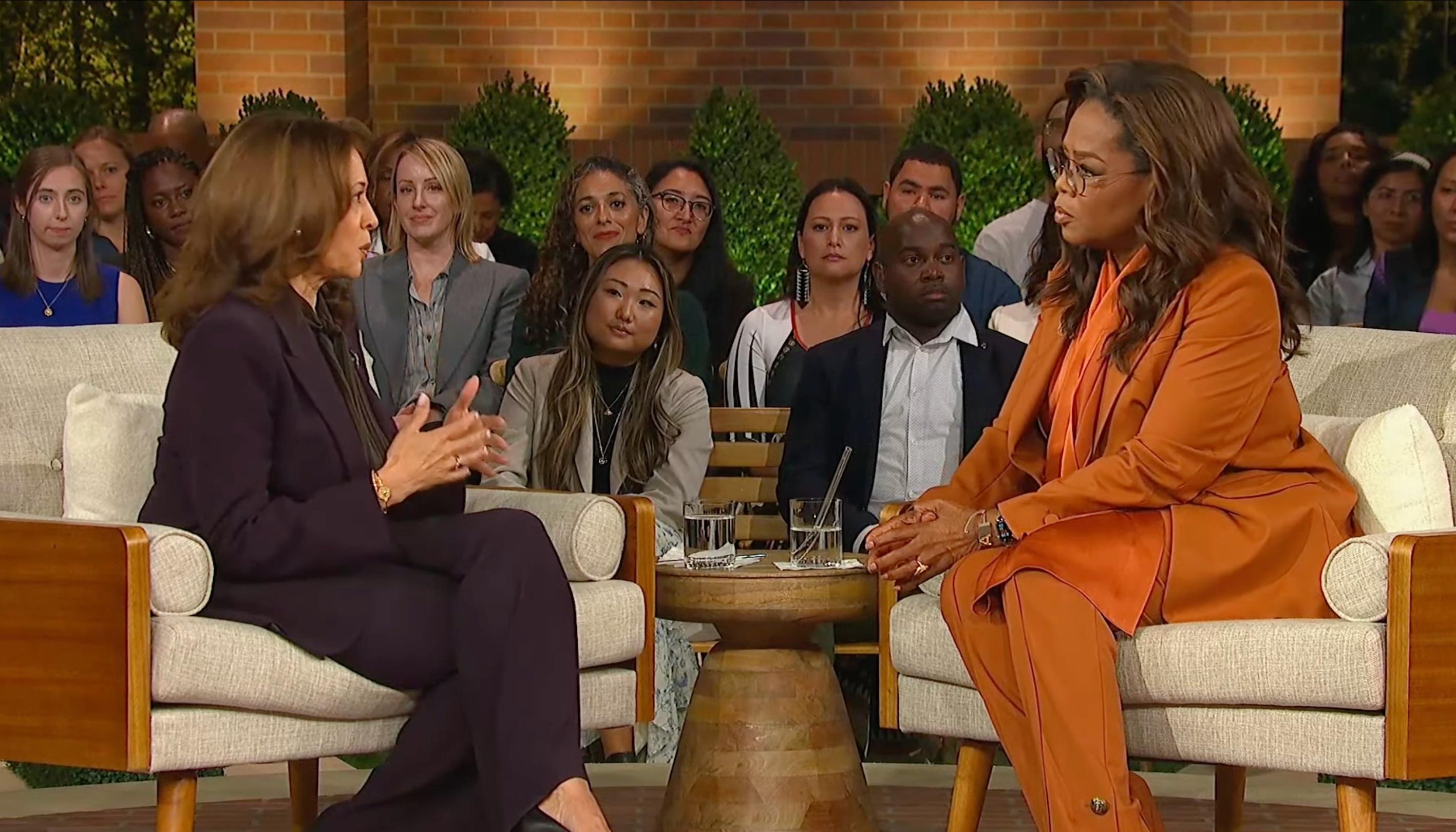 Kamala Harris y Oprah Winfrey.