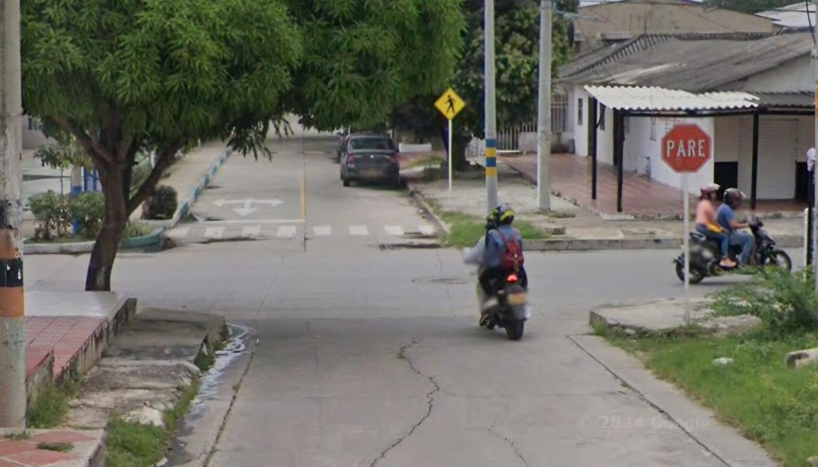 Lugar donde se presentó el crimen en el barrio La Magdalena. 