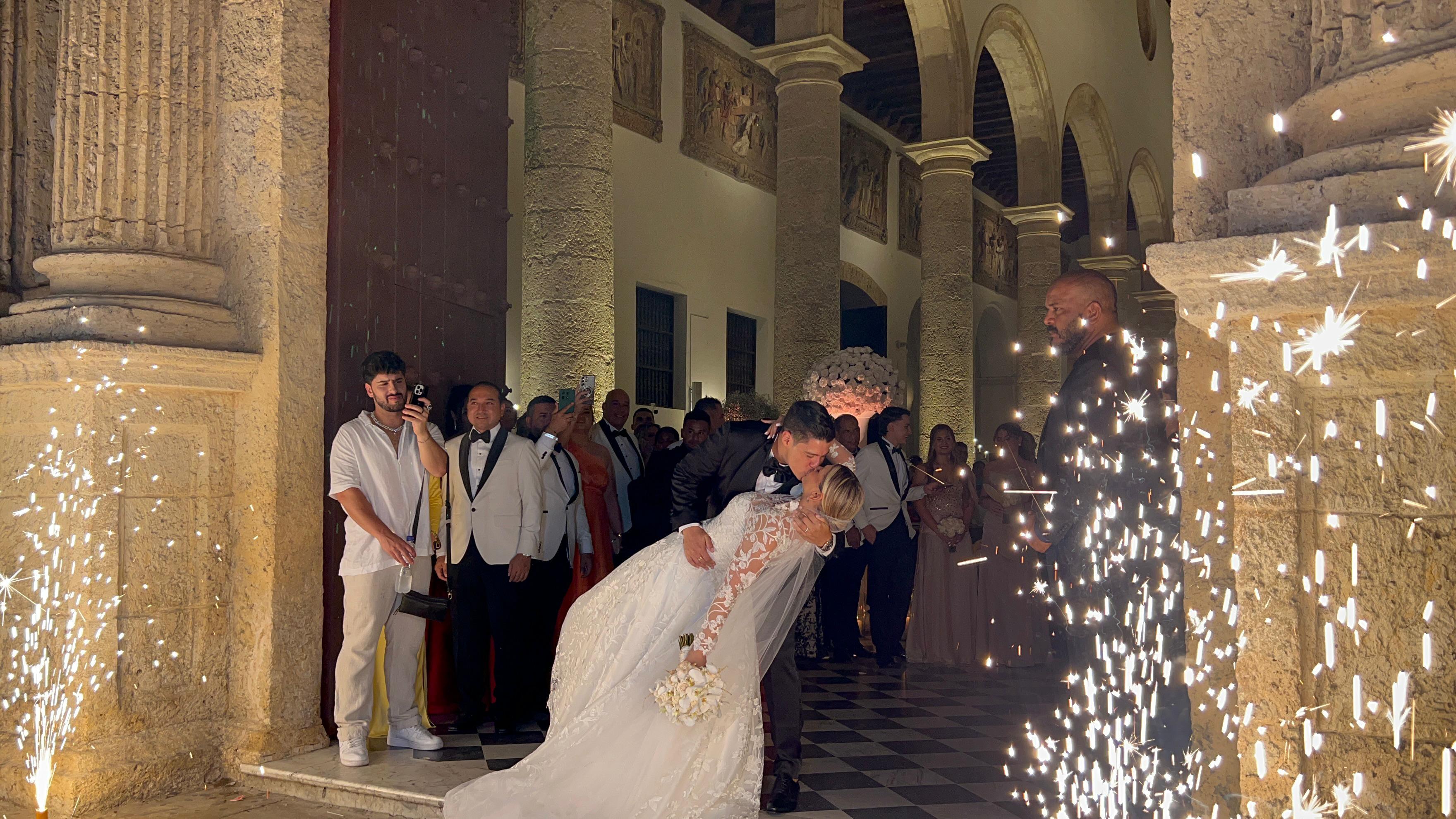 Milagros Villamil y Rafa Pérez en la Catedral de Santa Catalina de Alejandría.