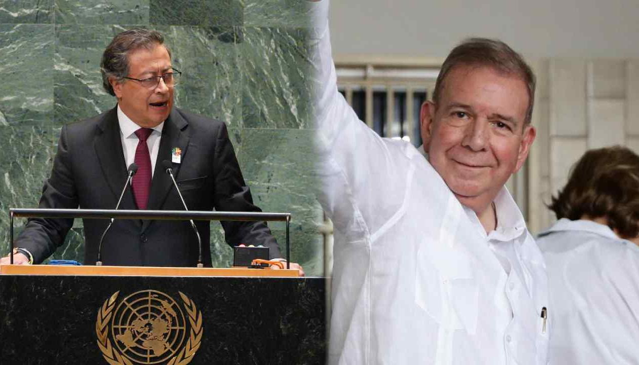 El Presidente Gustavo Petro y Edmundo González.