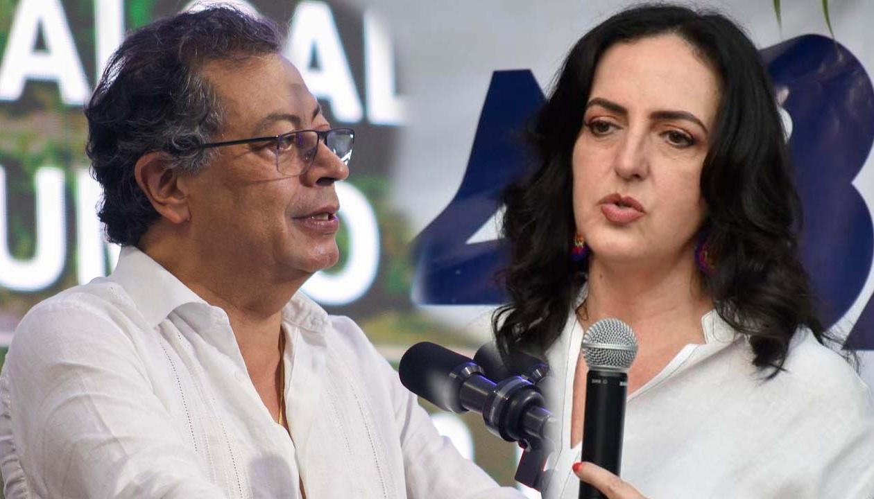 Gustavo Petro y María Fernanda Cabal.