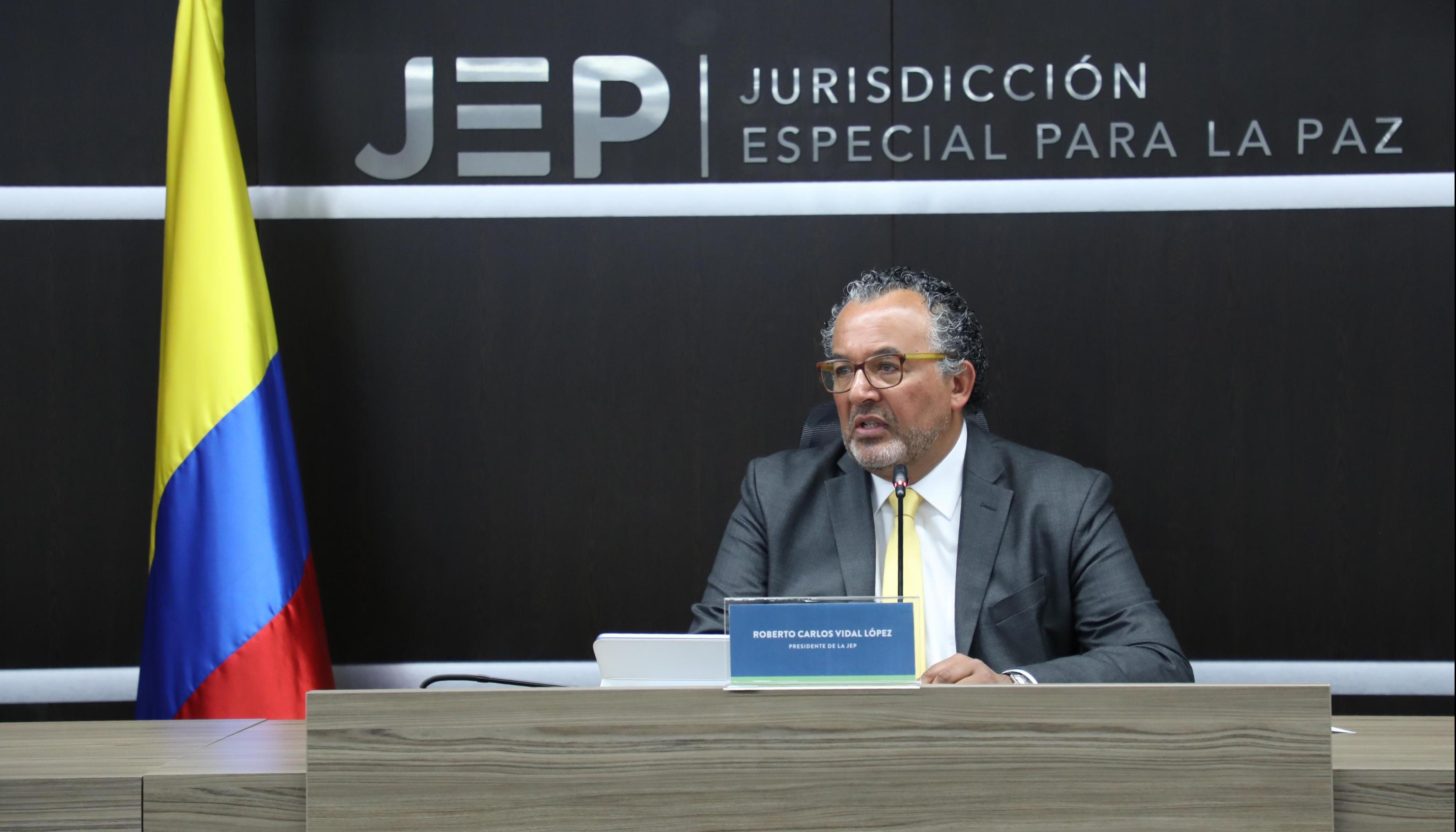 El magistrado Roberto Vidal, presidente de la JEP.