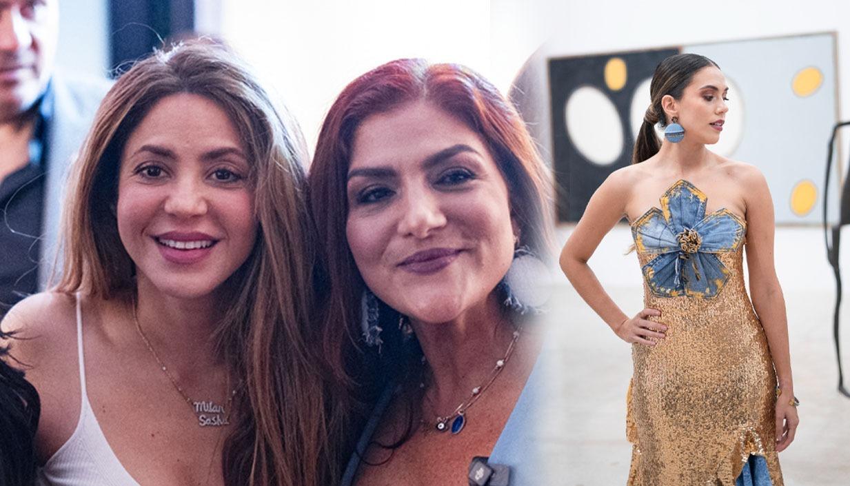 Antonella Farah junto a la artista Shakira en "Cuando el arte une corazones". 