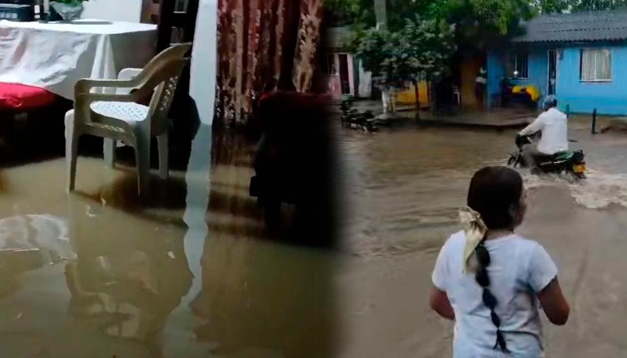 Casas y barrios afectados por las inundaciones. 