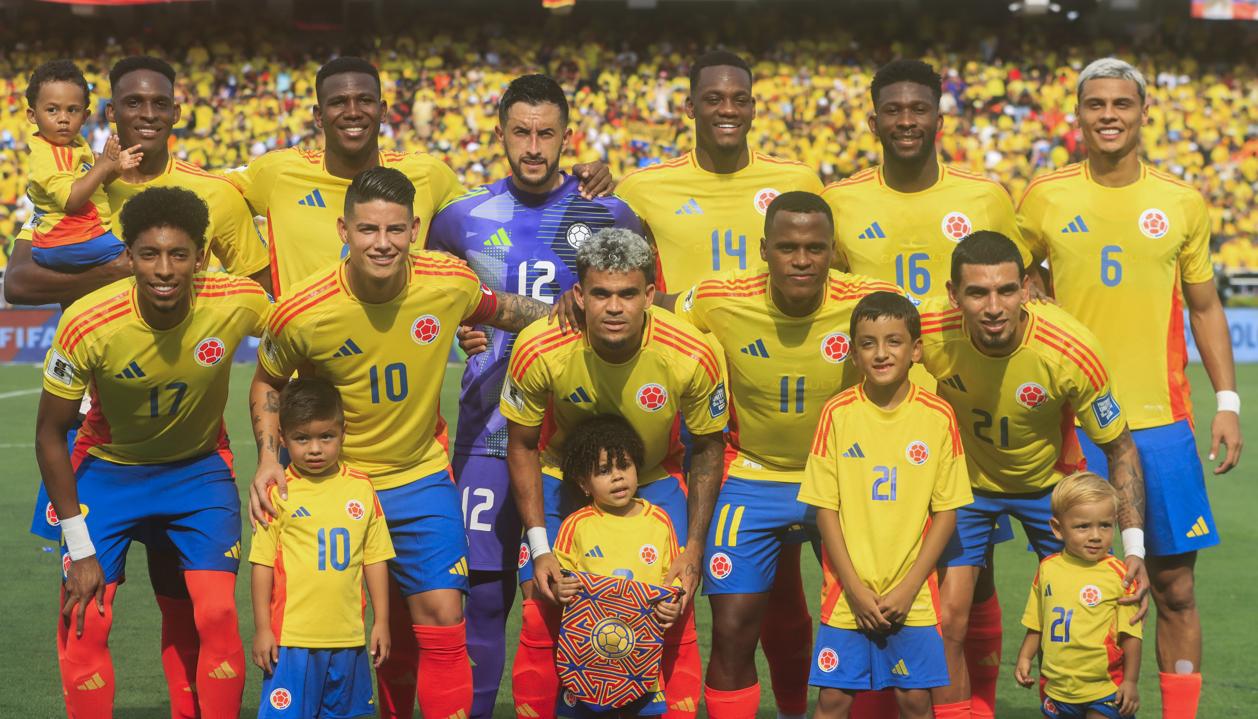 Selección Colombia que le ganó 2-1 a Argentina en la última jornada de la Eliminatoria Sudamericana.  